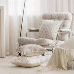 coussins décoratifs contemporains beige motif arbres 45x45cm opaques maison jacquard