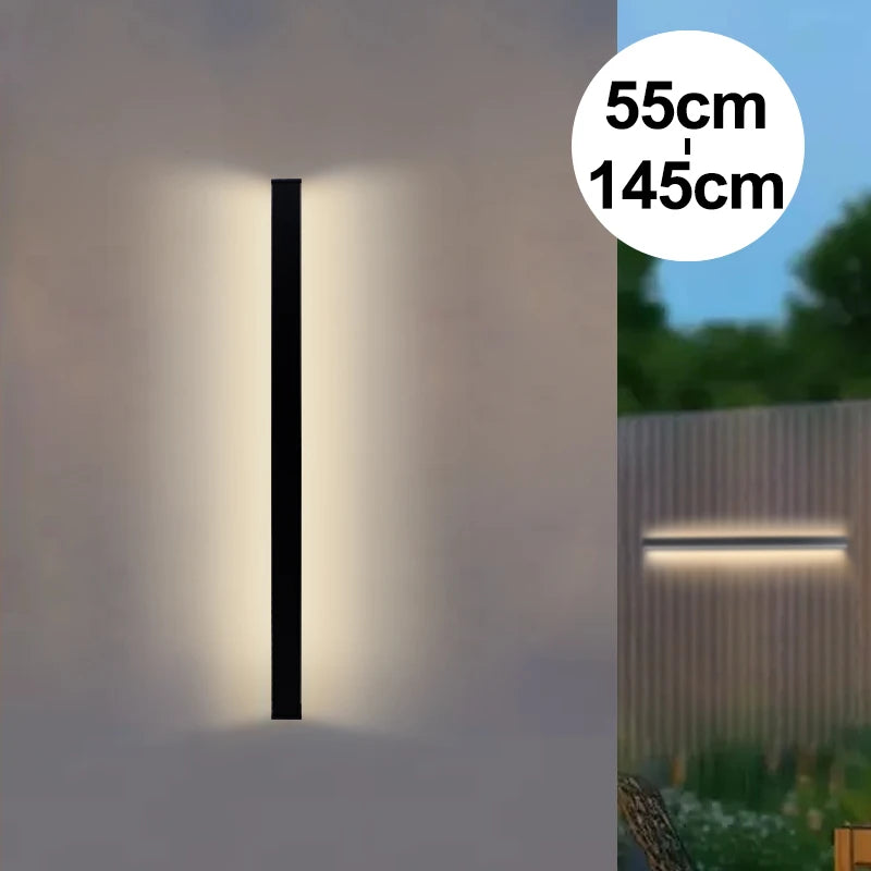 lampe murale led ip65 moderne noire résistante humidité 85265v 5580cm warmwhite