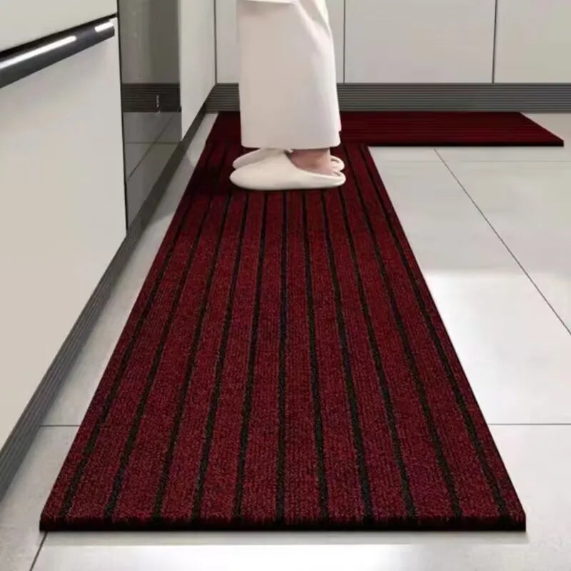 tapis sol antidérapant polyester moderne gris absorption eau facile nettoyage intérieur porte