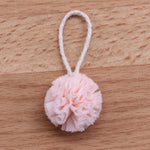 pompom bain serviettes moderne doux blanc rose vert violet jaune dentelé pratique chambre