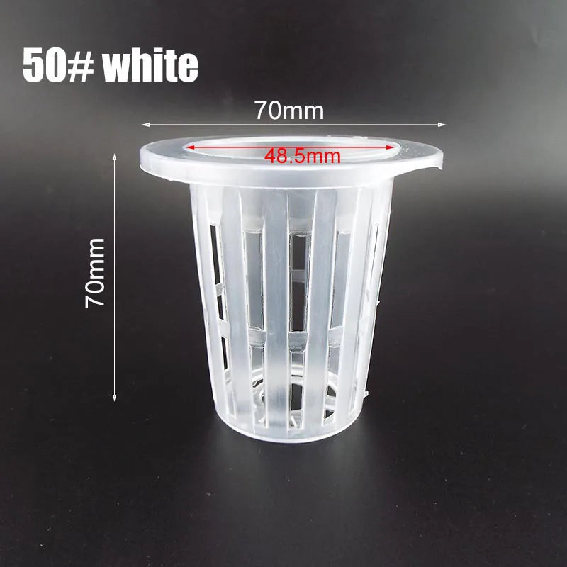 pot plante hydroponique maille plastique blanc noir culture sans sol pépinière