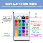 ampoule led rgb 25w e27 blanc multicolore transparente moderne télécommande 24touches lumière ambiance chambre
