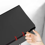 support papier toilette noir rangement moderne boîte lingettes adhésif
