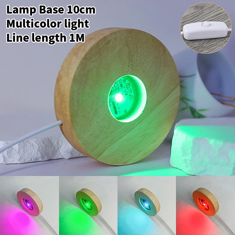veilleuse led rechargeable bois naturel multicolore moderne adhésif interrupteur câble usb