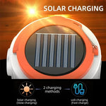 Power bank solaire rechargeable usb blanc orange moderne compact