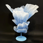décoration intérieure fleur table soie blanc bleu rose 150cm moderne élégante tulle opaque