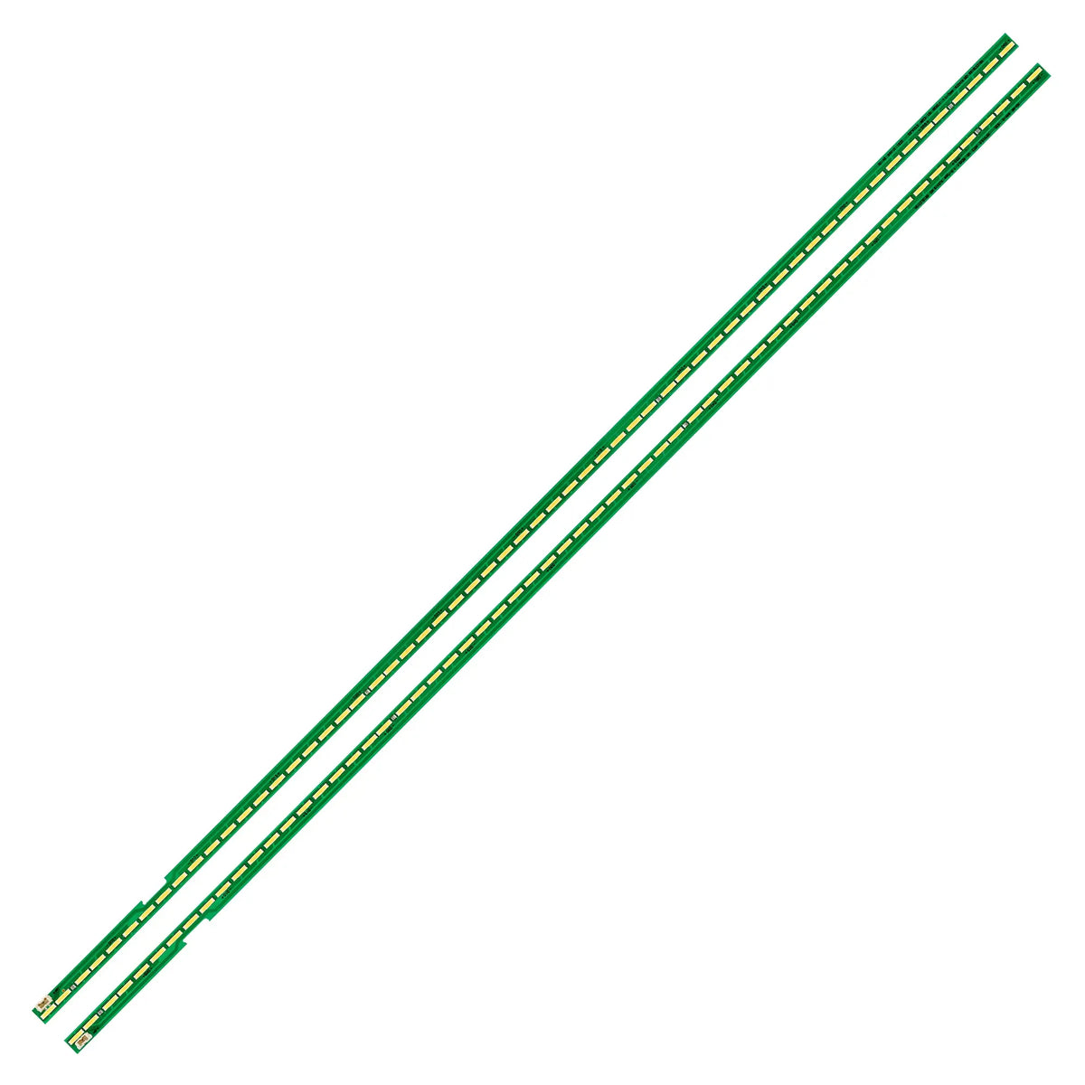 ruban led vert continu diodes moderne fixations invisibles connecteurs électriques 60lumières 55pouces