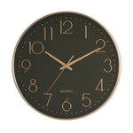 horloge murale moderne nordique verre transparent chiffres arabes blanc noir