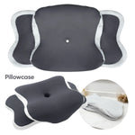 coussin mémoire forme couverture tête lit polyester coton gris doux contour ergo