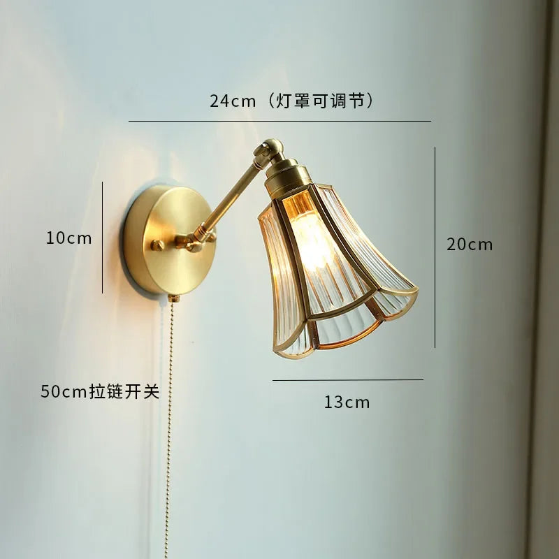 lampe murale moderne or blanc rayures verticales ampoules led cordon doré fixations vis 220v