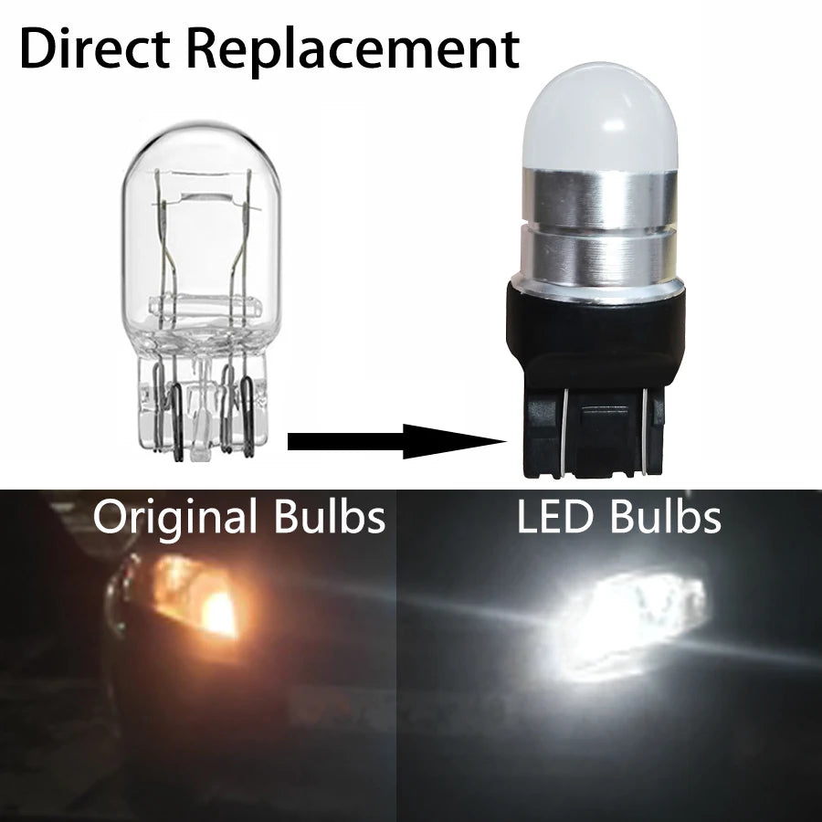 ampoule led blanc pure white 6000k t20 7443 580 35w lumiere jour lada vesta