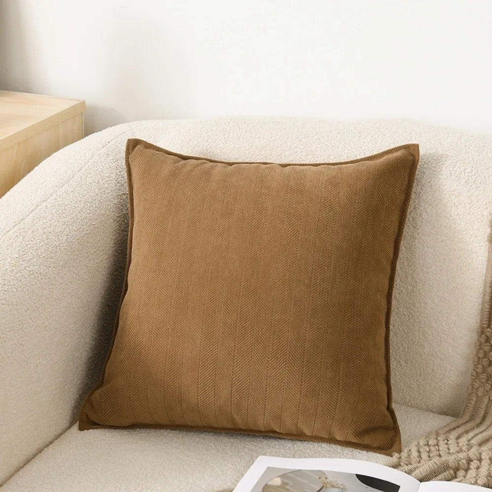 housses coussin carré polyester gris clair moderne non toxique 45x45cm fixations