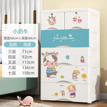 rangements tiroirs enfants boîtes plastique blanc rose bleu verte jaune orange rouge moderne animaux