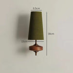 lampe murale rétro abatjour texture rugueuse éclairage quotidien beige marron vert minimaliste vintage années
