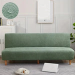 Housse canapé polyestère moderne feuilles adhésif vert bleu gris marron rougeversible machine