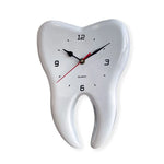 horloge murale silencieuse forme dent dessin animé moderne salon quartz aiguille