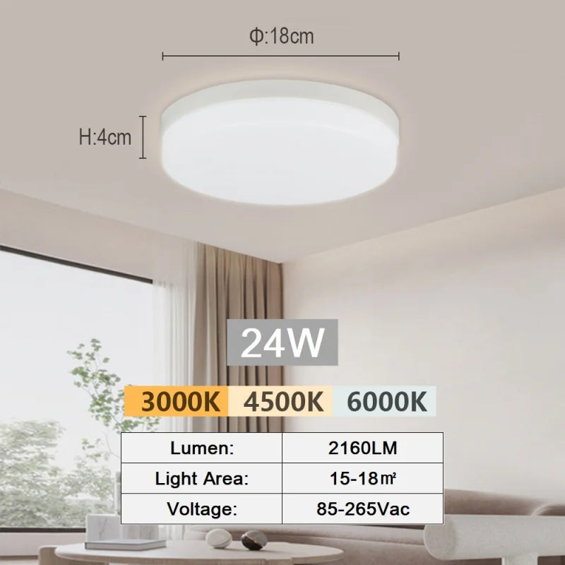 lampe led moderne blanche vis 18w 24w 36w 48w chambre salon cuisine