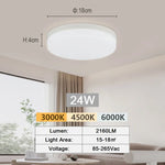 lampe led moderne blanche vis 18w 24w 36w 48w chambre salon cuisine
