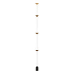 lampe suspension contemporaine marbre noir sources lumineuses 11 15w led noire dorée