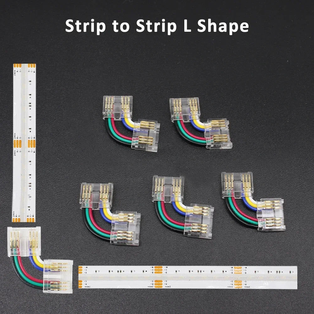 connecteurs rubans led transparent clips câbles couleur moderne facileRGBOCCTBPCOB
