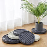 support plante gris blanc rayures horizontales moderne portable amovible robuste