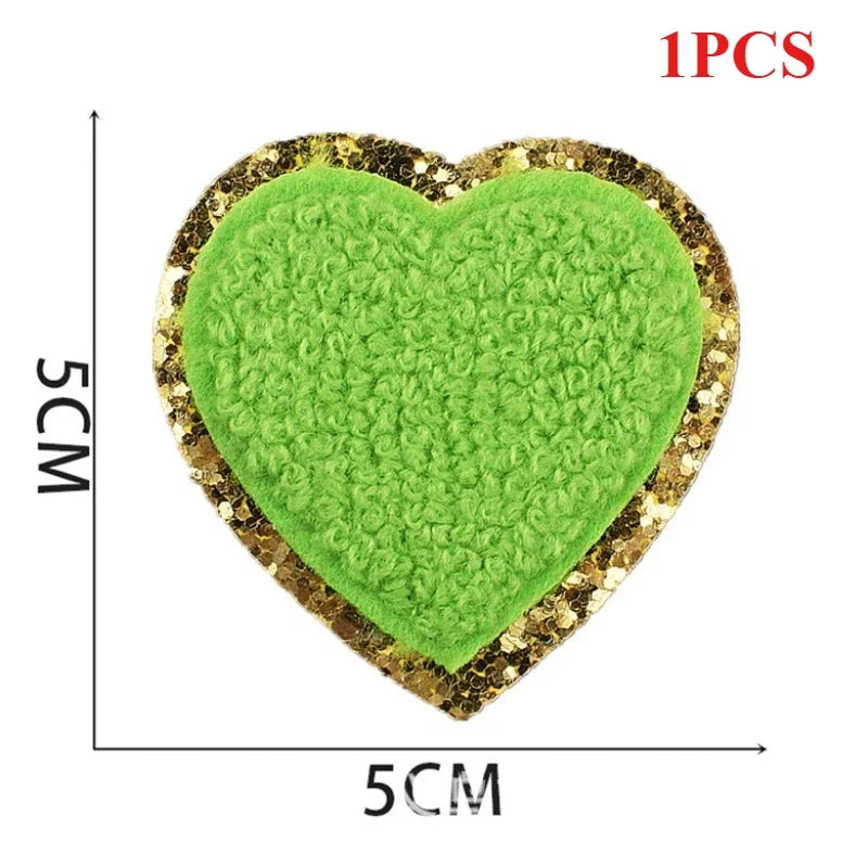 écussons décoratifs arc ciel coquillage fleurs texturés brillants adhésifs