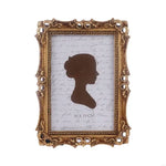 cadres photo vintage or floral strass portraits silhouettes papier texturé semi transparent ornement baroque