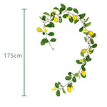 guirlande citrons feuilles eucalyptus fleurs blanches intérieur décoration naturelle vert jaune blanc festive anniversaireextérieur