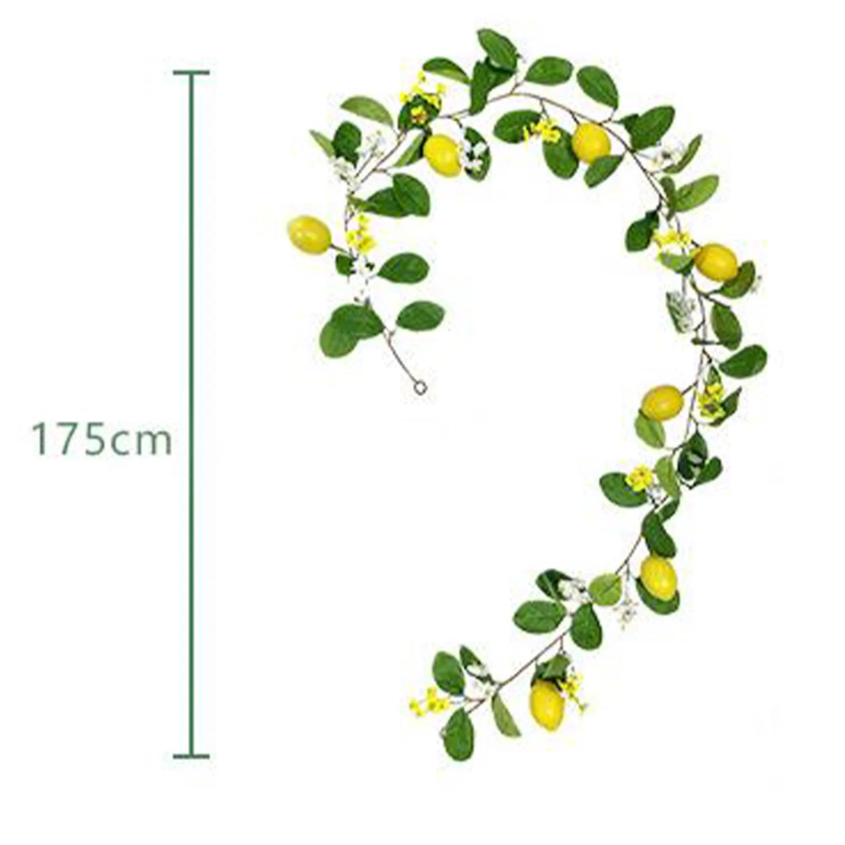 guirlande citrons feuilles eucalyptus fleurs blanches intérieur décoration naturelle vert jaune blanc festive anniversaireextérieur