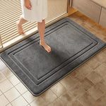 tapis bain doux absorption rapide microfibre antidérapante moderne gris salle bain