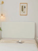 housse couvre tête lit blanc texture tissée moderne anti poussière polyester spandex