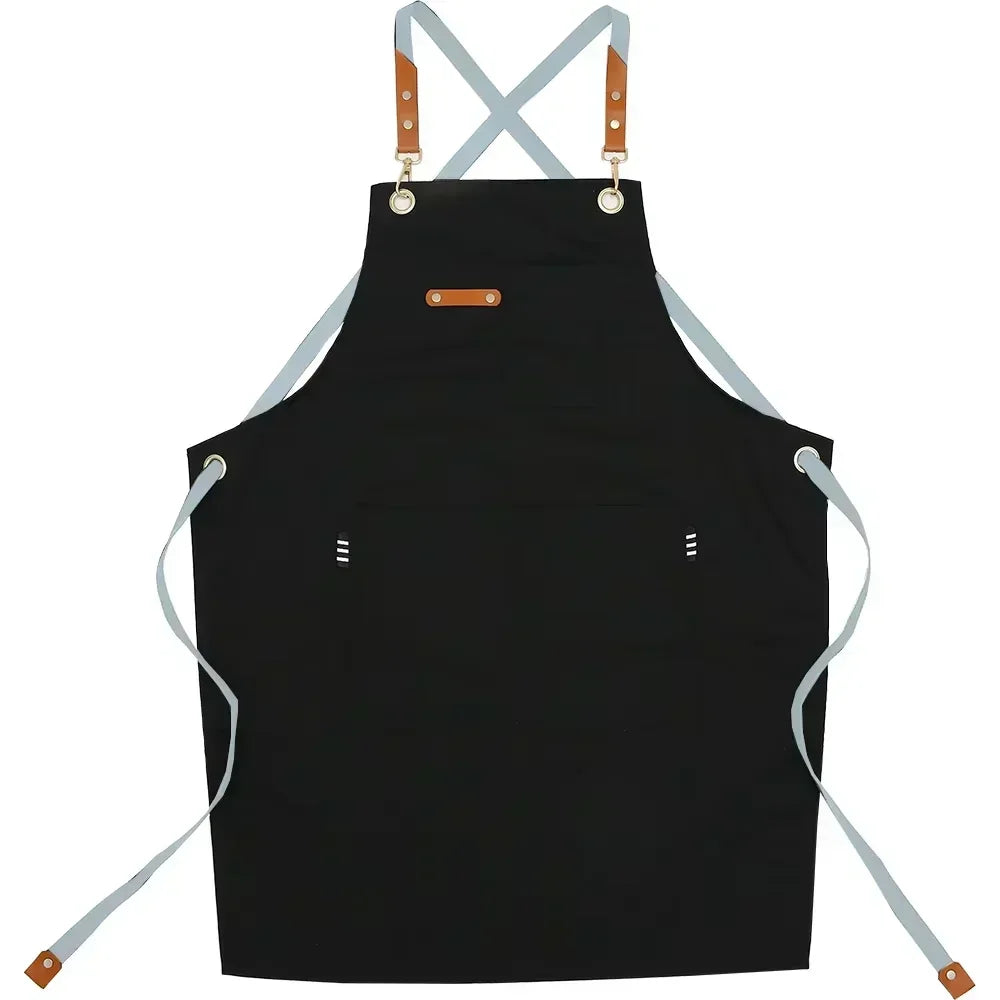 tablier ajustable imprimé logo brodé noël noir beige poche glissière ciseaux opaquet classique