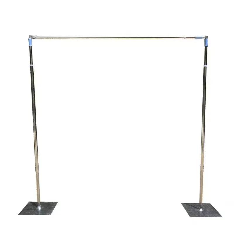 arche cadre métal argenté support rideau fond mariage décoration fête structure moderne