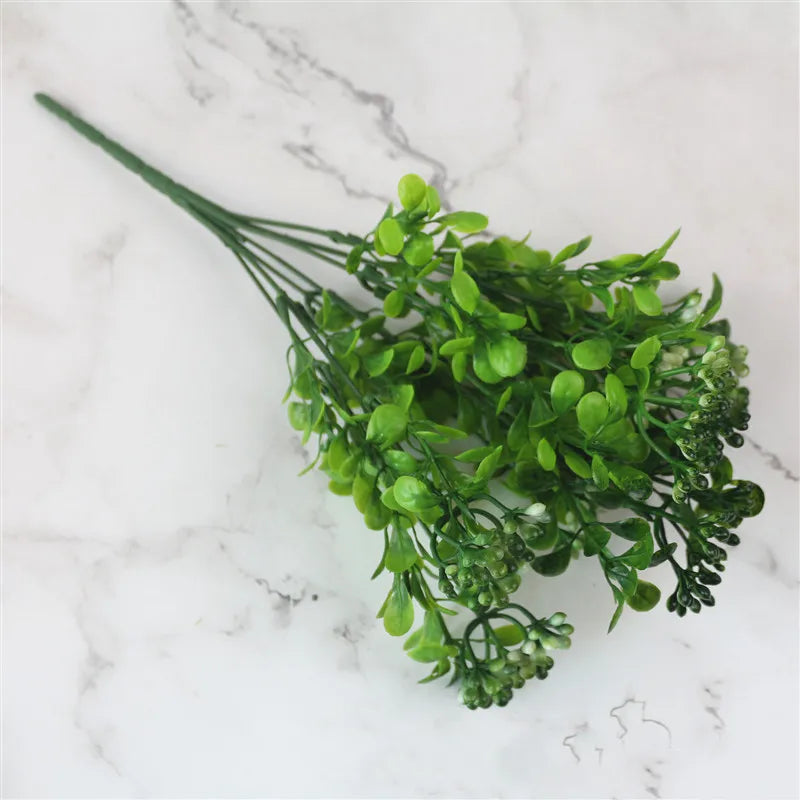 bouquet fleurs artificielles moderne vert rose blanc mariage décoration intérieure festive