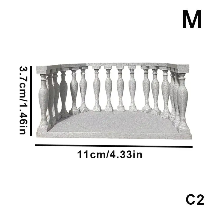 balustrade miniature noire cuivre classique décoration collection arrangement scène DIY