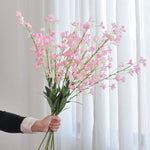 bouquet artificiel rose blanc décoration intérieure moderne minimaliste 97cm feuilles fleurs
