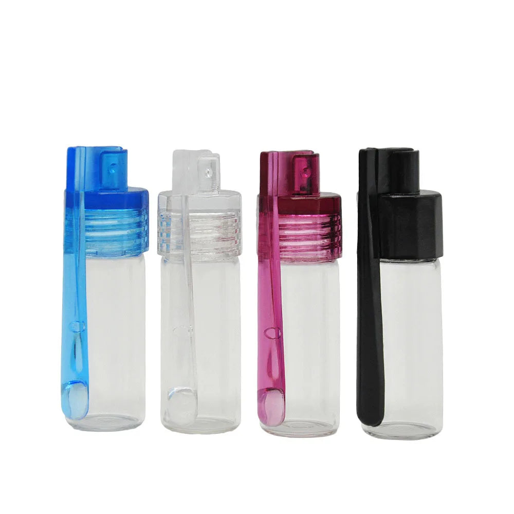 flacons parfum bleu transparent rose contemporains capsules variées dimensions disponibles