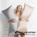 coussins satinés bleu marine gris clair rose pâle gris foncé doux moderne élégants polyester