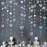 décoration anniversaire guirlande étoiles cercles pailletés 4m mariage festives multicolores suspendues
