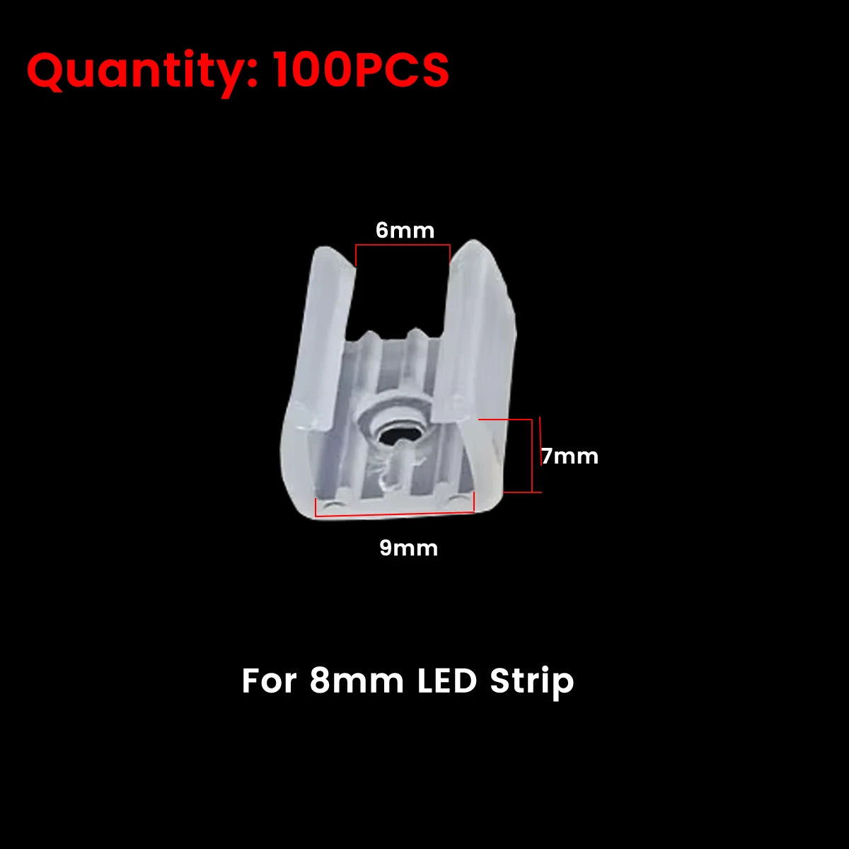 clips fixation ruban led transparent 6mm 8mm 12mm 15mm rohs certifie eyelets pragmatique