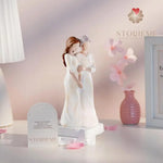 statue résine amitié sœurs blanc beige texture marbrée classique décoration intérieure