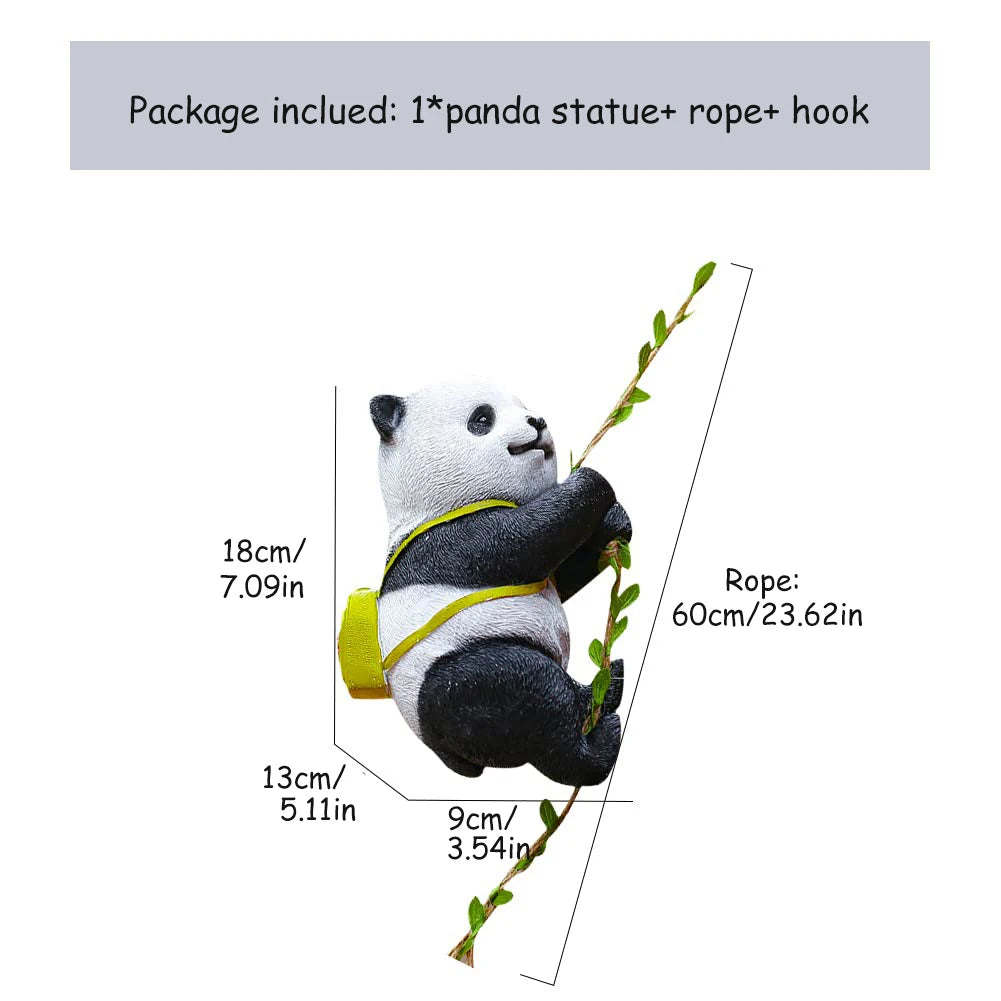 figurines animaux décoratives koala panda lapin escalade corde extérieures patio jardin adorables enfants
