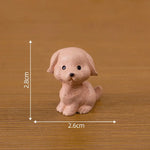 figurines chiens mignons résine cartoon peluche yeux colorés extérieur ornements micro paysage