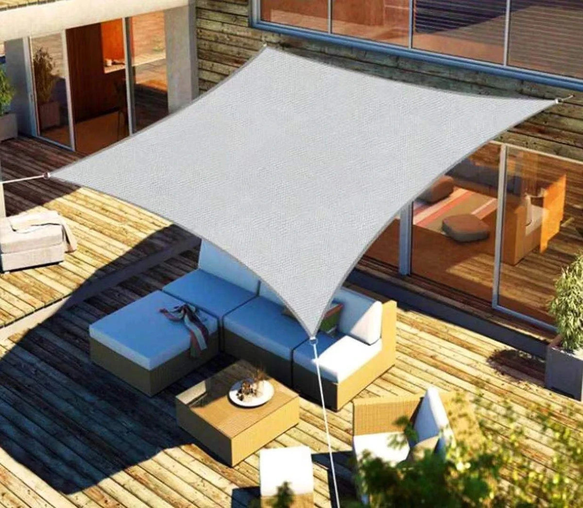 Installation facile de la voile d'ombrage avec œillets renforcés