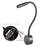lampe murale led moderne bras articulé réglable lecture chambre blanche noir