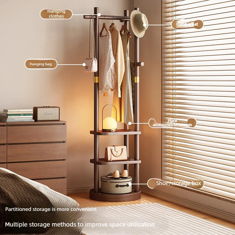 armoire manteaux bois chêne moderne marron clair lisse rangement manteaux sacs chaussures accessoires