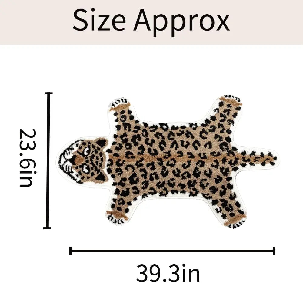 tapis moderne rose tigre polyester antidérapant imperméable salon chambre voyage
