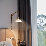 lampe murale moderne led blanc doré chambre entrée salle bain interrupteur mural câble électrique