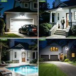 lampe solaire détecteur mouvement led réglable étanche ip65 sécurité extérieure garage jardin contemporaine abs