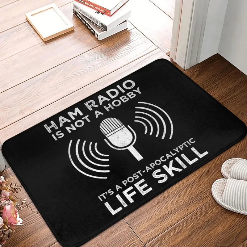 tapis noir bleu blanc antidérapant imperméable moderne graphique salon bain chambre